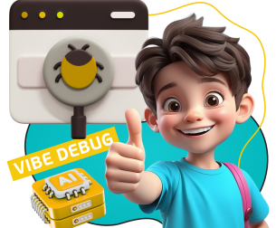 Тестирование & Vibe Debug. Охотники за багами - КИБЕРшкола программирования для детей, компьютерные курсы для школьников, начинающих и подростков - KIBERone г. Боровичи