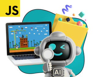 Язык программирования JavaScript + AI. Проектное обучение + геймификация + AI-помощники - КИБЕРшкола программирования для детей, компьютерные курсы для школьников, начинающих и подростков - KIBERone г. Боровичи